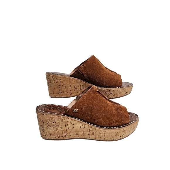 SAM EDELMAN RANGER SUEDE WEDGE SLIDE - Picture 2 of 9